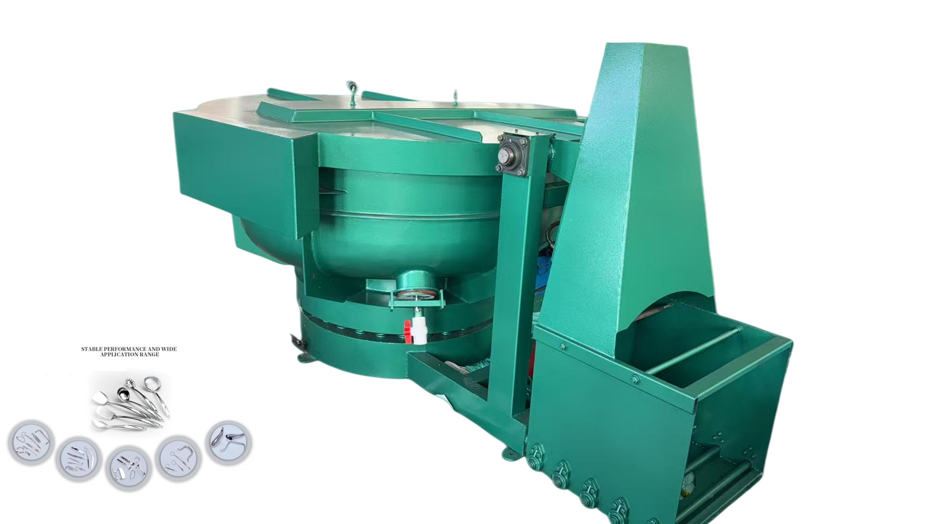 Auto-Feed Vibratory Polishing Machine for Hardware Deburring & Edge Rounding