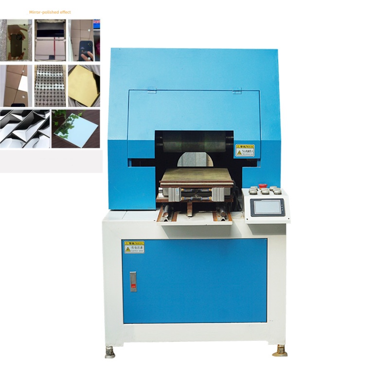 Stainless Steel Sheet Mirror Polishing Machine / Aluminum Iron Flat Surface Bright Grinding Sanding Buffing Machine