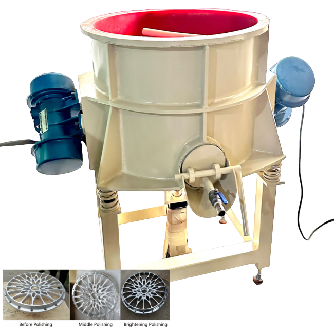 VP Series Aluminum Alloy Wheel Vibratory Polishing Machine 14-32 Inch Forged Cast Wheel Refurbishment Polisher