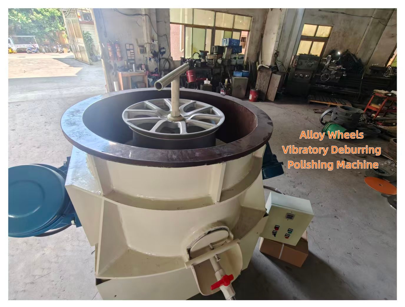 VP Series Aluminum Alloy Wheel Vibratory Polishing Machine 14-32 Inch Forged Cast Wheel Refurbishment Polisher